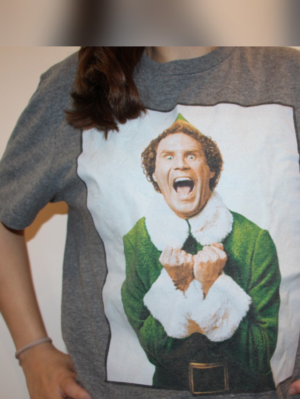 Grey Elf Christmas Tee